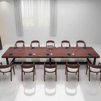 Bàn hội nghị gỗ rắn bàn điều hành văn phòng đồ nội thất bàn sắt dài rèn bàn lớn dải hình chữ nhật bàn hội nghị bàn dài - Nội thất văn phòng bàn lãnh đạo