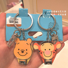 Брелок 香港迪士尼 维尼小熊 跳跳虎 指甲刀指甲钳 卡通钥匙扣钥匙圈
