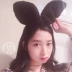 Dễ thương Plush Hairband Phụ kiện tóc Siêu ngọt Dễ thương Tai thỏ lớn Răng tóc Băng mặt Rửa mặt nạ Mặt nạ tóc Band - Phụ kiện tóc Phụ kiện tóc