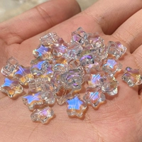 100PC/lot 8mm AB Color Star Beads Czech Glass Loose Spacer