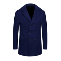 E511. Áo khoác len nam dài ba phần ngực dài dành cho doanh nhân áo khoác nam hàng hiệu