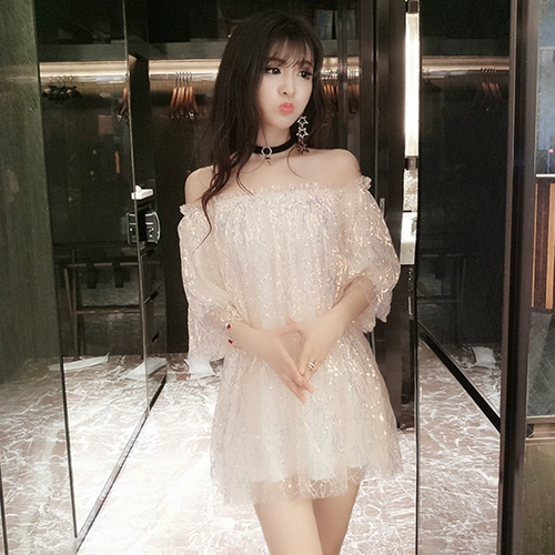 Летние сексуальные блестки для ногтей, платье, 2020, новая коллекция, открытые плечи, с открытой спиной