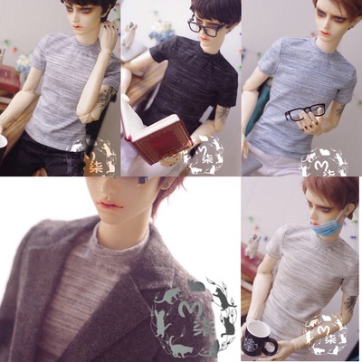 taobao agent BJD baby jacket, bottoming semi -high -neck striped t -shirt SD13 three -point SD17 uncle 3 points leisure