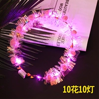 Золотое цветочное кольцо розовое