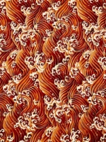 Полумеовая половина метра с красными волнами