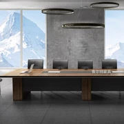 Bàn ghế văn phòng bàn dài đơn giản hiện đại tấm lớn đào tạo bàn hình chữ nhật dài bàn ghế văn phòng - Nội thất văn phòng