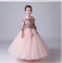 quần áo trẻ em 10 tuổi Váy trẻ em mùa đông bé gái Plus nhung công chúa tay dài váy xòe bé gái dày váy cưới cho bé váy trẻ em hàn quốc