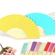 Tự làm màu gấp fan trẻ em của sơn màu trắng fan mẫu giáo sáng tạo nguyên liệu handmade quạt giấy Handmade / Creative DIY