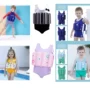 Quần áo trẻ em màu cam cho bé trai và bé gái áo liền quần phao 90-140 - Đồ bơi trẻ em shop quần áo trẻ em
