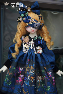 taobao agent [End Sales Show] Second version of SD BJD baby clothing 4 -point dress MSD 1/4 black fairy tale