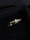 Dreamer ~ 925 sterling bạc vàng tuyệt đẹp Pháp kim cương rỗng bông tuyết ren đơn giản mở nhẫn phụ nữ - Nhẫn