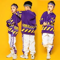Quần áo trẻ em hip-hop hip-hop quần áo bé trai hiphop Năm mới xu hướng trang phục phù hợp với trẻ em quần áo đẹp trai - Trang phục
