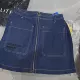Джинсовая юбка с молнией