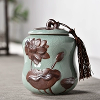 Маленький рельеф лотос Jar-ge kiln Blue