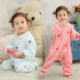 Babyiesies mùa thu dày phần 0-5 tuổi đàn ông và phụ nữ Đồ ngủ trẻ em 2 flannel 1 mùa thu và mùa đông 3 bộ đồ ngủ trẻ em một mảnh bộ khủng long bé trai