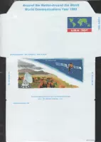 Авторальная почта в США в 1982 году 30C Мировой год связи.