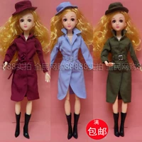 Áo gió dài nhiều màu mũ thời trang 30CM Barbie Barbie thay quần áo chơi đồ chơi nhà gái đồ chơi nấu ăn mini