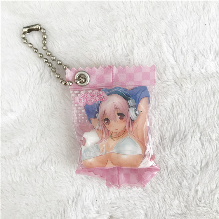 Super Sony CJapanese version bulk cargo Super Sonico  Garage Kit Fuji see bell Version Q spun sugar phone chain Rubber Pendant Pendant