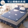 Bông giường trải giường váy phong cách mùa hè trải giường cotton trải giường 1.8 m 1.5 m non-slip bảo vệ bìa giường váy mảnh duy nhất drap giường có viền