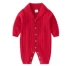 Baby jumpsuit dệt kim 2019 thu đông nam nữ em bé harem lapel twist áo len trẻ sơ sinh ấm áp phù hợp với leo núi - Áo liền quần Áo liền quần