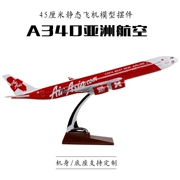 45 CM tĩnh airAsia mô phỏng máy bay mô hình a340 Asian Airlines đỏ lễ hội trong nhà trang trí phòng khách đặc biệt