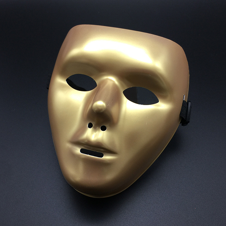 フルフェイスの男性と女性のマスク、ゴールデンストリートダンスマスクを備えたDouyinダンスを実行する新しいヒップホップの仮面ダンサー