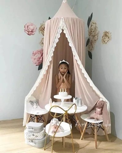 Брендовая скандинавская шифоновая палатка для детской комнаты, кружевное потолочное украшение, москитная сетка, реквизит для фотографии