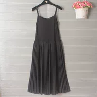 Летнее шифоновое платье-комбинация, жилет, длинная юбка, платье