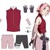 Naruto chính hãng NARUTO Shippuden Sakura COS quần áo Haruno Sakura cosplay quần áo trọn bộ bảo vệ trán dành cho nữ Cosplay Naruto