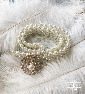 taobao agent Genuine design retro belt from pearl, hair band