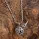 Серебряная тыква с серебряной цепью 45 см (женская модель)