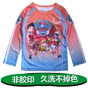 Nhỏ và vừa bé dài tay T-Shirt Muốn Muốn đội mùa xuân thể thao ngoài trời trẻ em nhanh chóng làm khô quần áo bé trai Wang Wang đội quần áo