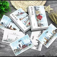 Китайская открытка, карточки, 30 шт, ручная роспись, подарок на день рождения