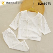 Tongtai sơ sinh quần áo 0-3 tháng cotton bé nhà sư quần áo tie áo sơ mi bé đồ lót mùa thu quần phù hợp với
