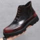 Phiên bản Hàn Quốc của giày cao cổ nam mùa hè mới Martin Martin khởi động cho nam giới để giúp tăng những đôi giày ngắn trong giày da hoang dã - Giày ống