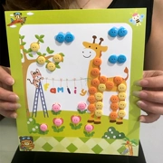 Mẫu giáo trẻ em thủ công sáng tạo nút dán bức tranh tự làm gói vật liệu câu đố đồ chơi tương tác cha mẹ-con