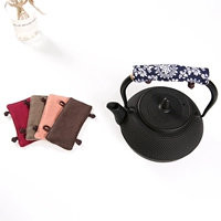 Ручка с железным горшками, анти -массы ткани теплоизоляционная прокладка, подъемная хлопковая и серебряная ткань, защитите чайные аксессуары для чай