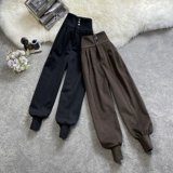 Зимние модные штаны, европейский стиль, 2023, по фигуре