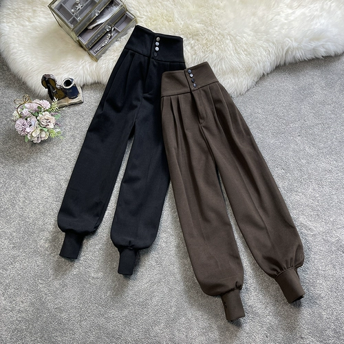 Зимние модные штаны, европейский стиль, 2023, по фигуре