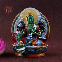Доро Гуаньин Лвиди Мать Бодхисаттва ручной работы ручной работы ручной работы нарисованная зеленая мать Маленькая статуя Будда Личная Будда Бесплатная доставка