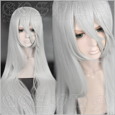 taobao agent Rabbit Dimension Neil Mechanical Age A2 COS Wiggainy Original Landscape Bangs Long Hair Hierarchical Silver White