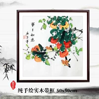 Чистая ручная китайская живопись цветы и рисование птиц, рестораны, китайское декоративное исследование живописи, висящая живопись