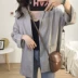 Mùa thu mới Hàn Quốc phiên bản của lỏng bf gió thường nhỏ phù hợp với nữ kích thước lớn tính khí dài sọc ve áo áo khoác phù hợp với thời trang công sở nữ Business Suit