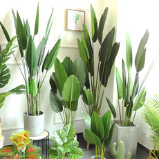 бонсай 大型北欧风仿真旅人蕉植物盆栽龟背竹假绿植落地盆景室内装饰摆件