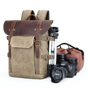 Nhiếp ảnh máy ảnh DSLR đeo ba lô vai không thấm nước cổ điển vải batik vải đơn 2019 túi máy ảnh mới - Phụ kiện máy ảnh kỹ thuật số
