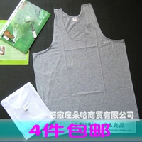 4 cái nam vest cotton mùa hè lỏng cũ áo sơ mi hurd mồ hôi vest cotton trung và cũ tuổi áo áo nâng ngực