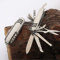 Ngoài trời folding knife đa chức năng công cụ kết hợp thép không gỉ saber cắm trại leo đa mục đích survival tool dao đa năng mỹ