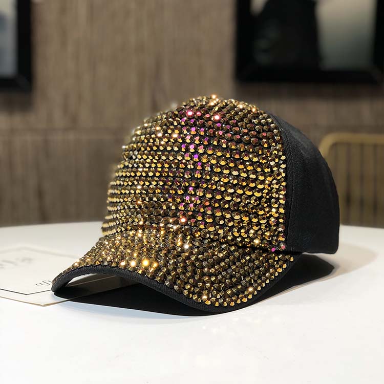 Dian YaHeiHat female rhinestone personality peaked cap Spring and autumn days fashion Baseball cap Korean version Versatile tide summer manual Inlaid diamond Internet celebrity