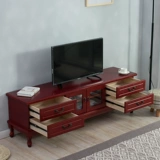 Современный и минималистичный журнальный столик из натурального дерева, телевизор для спальни