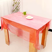 Khăn trải bàn dùng một lần nhựa đỏ trắng Khăn trải bàn dày hình chữ nhật nhà đám cưới vuông tròn bàn phim giấy - Các món ăn dùng một lần
